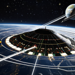 **Prompt:** A bustling, futuristic depiction of Low Earth Orbit, intensely crowded with a multitude of operational satellites, inactive spacecraft, and varying sizes of space debris. Glowing, interconnected lines and data streams visualize advanced Space Traffic Management (STM) systems, showing real-time tracking and predictive collision avoidance. A sleek, modern spacecraft actively maneuvers through this complex "minefield," highlighting the challenges and precision required for navigation. Earth's curvature is prominent in the background, set against a dark, star-filled cosmic backdrop.